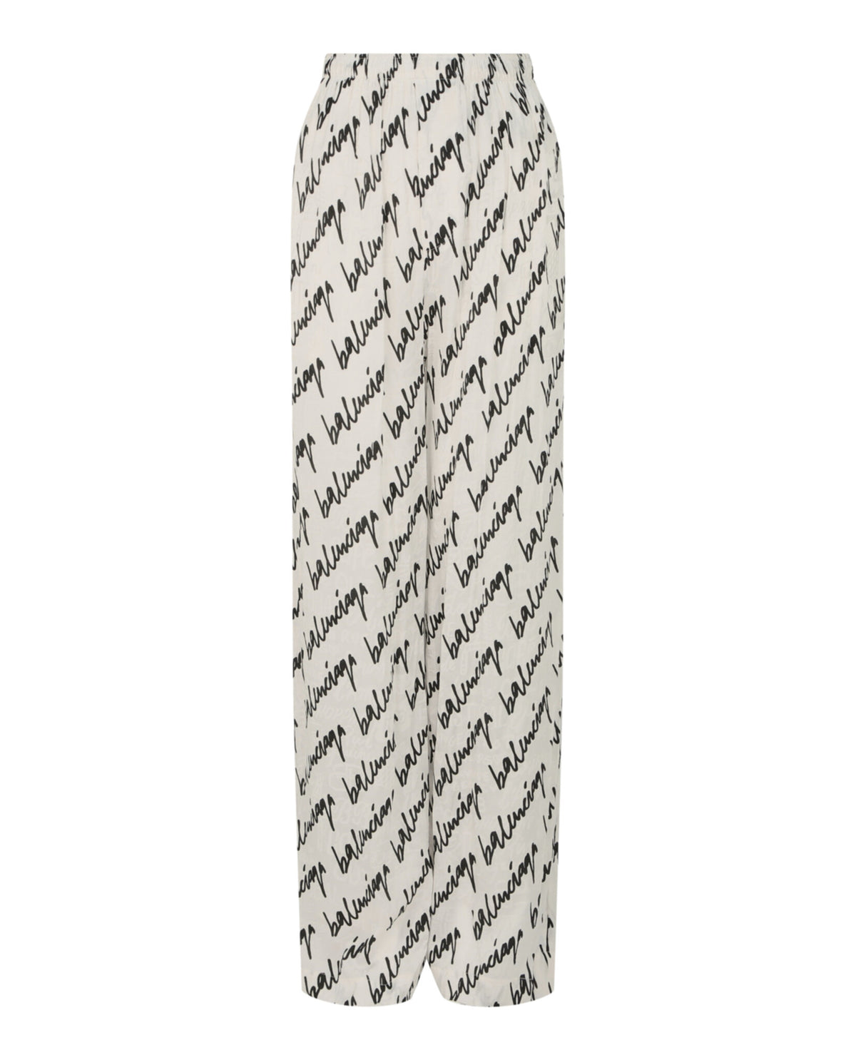 Balenciaga Womens Scribble Silk Jacquard Pajama Pants