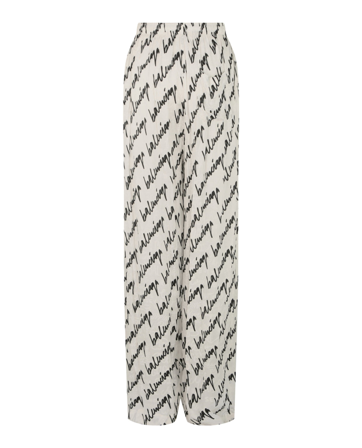 Balenciaga Womens Scribble Silk Jacquard Pajama Pants