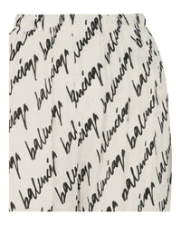 Balenciaga Womens Scribble Silk Jacquard Pajama Pants