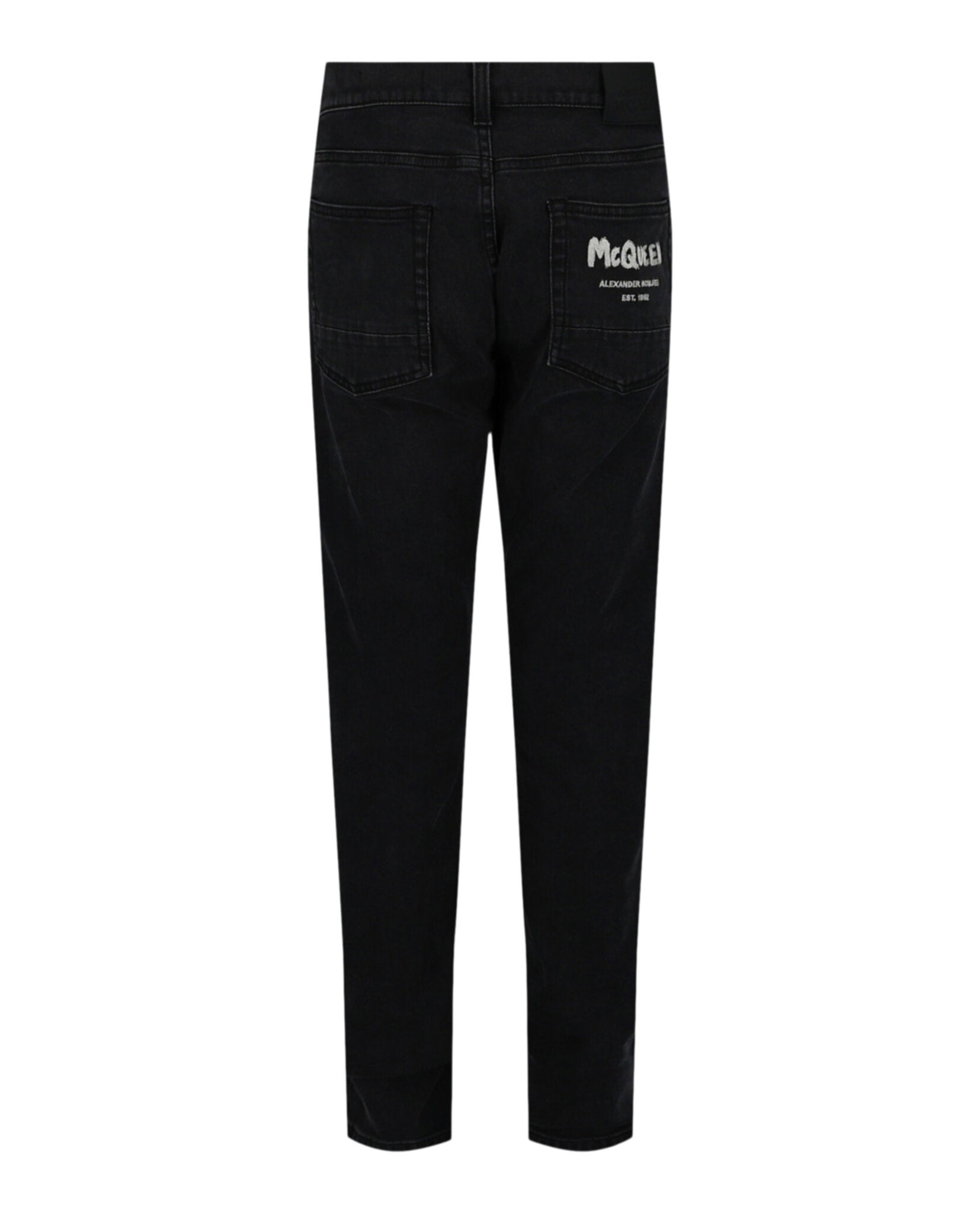 Alexander McQueen Mens Graffiti Denim Jeans