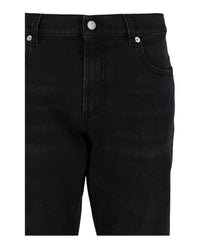 Alexander McQueen Mens Graffiti Denim Jeans