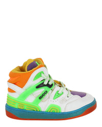 Gucci Unisex-Child Colorblock High-Top Sneakers Multi