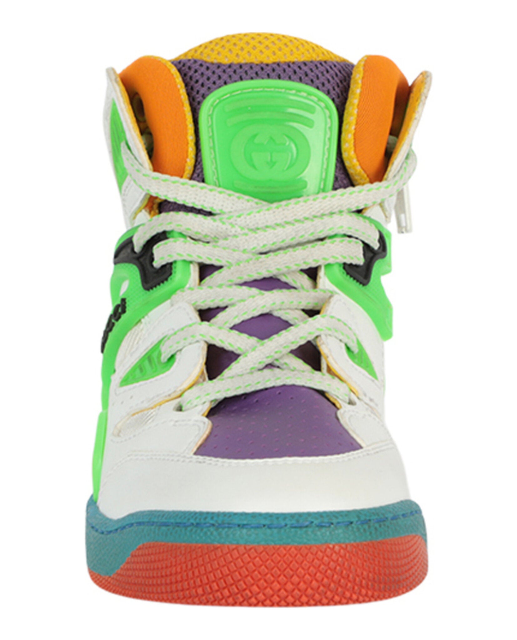 Gucci Unisex-Child Basket Leather High-Top Sneakers