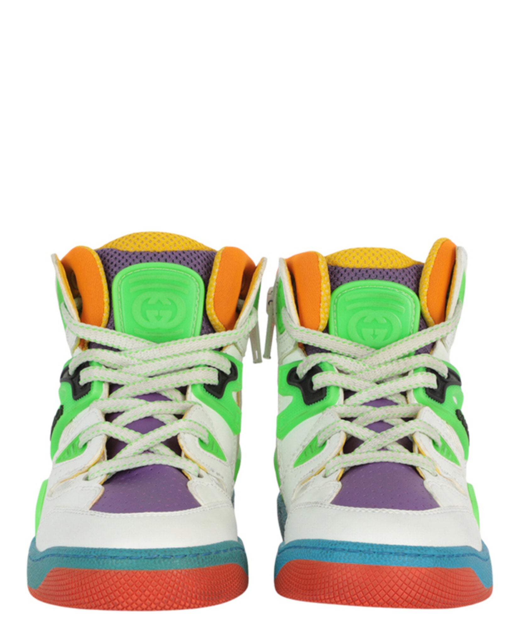 Gucci Unisex-Child Basket Leather High-Top Sneakers