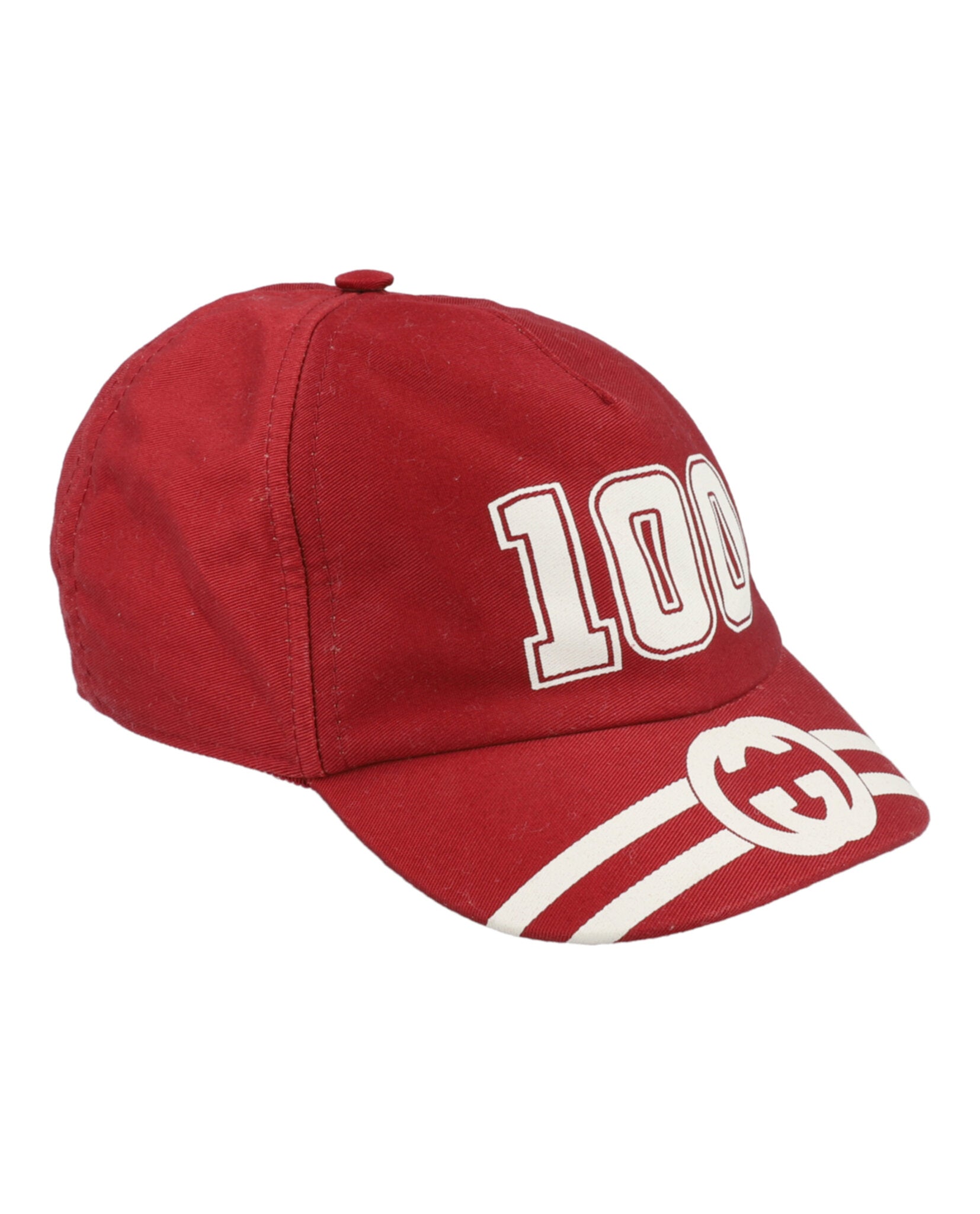 Gucci Unisex-Child College GG Baseball Cap Bright Red