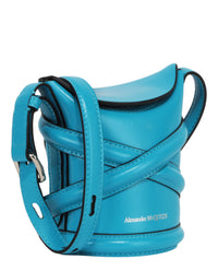 Alexander McQueen Womens Mini Curve Leather Bucket Bag