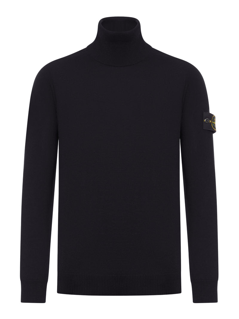 Stone Island Men Compass Logo Turtleneck Sweater