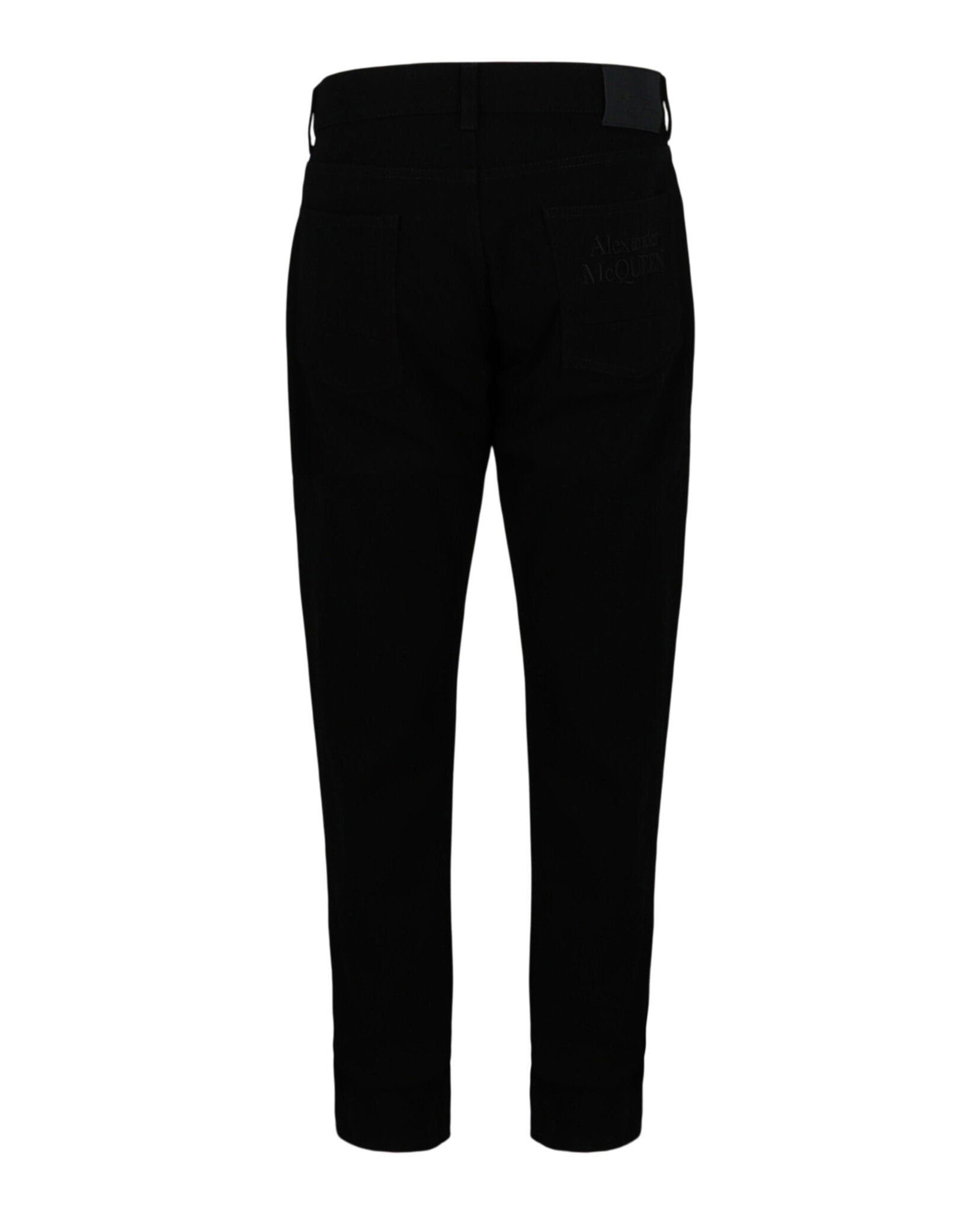 Alexander McQueen Mens Logo Embroidered Jeans