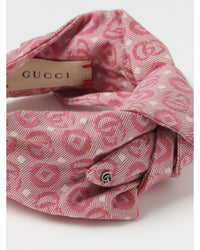 Gucci Bow Headband Monogram Pattern Kids Pink Hairbands