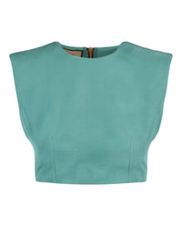 Gucci Womens Cropped Sleeveless Top