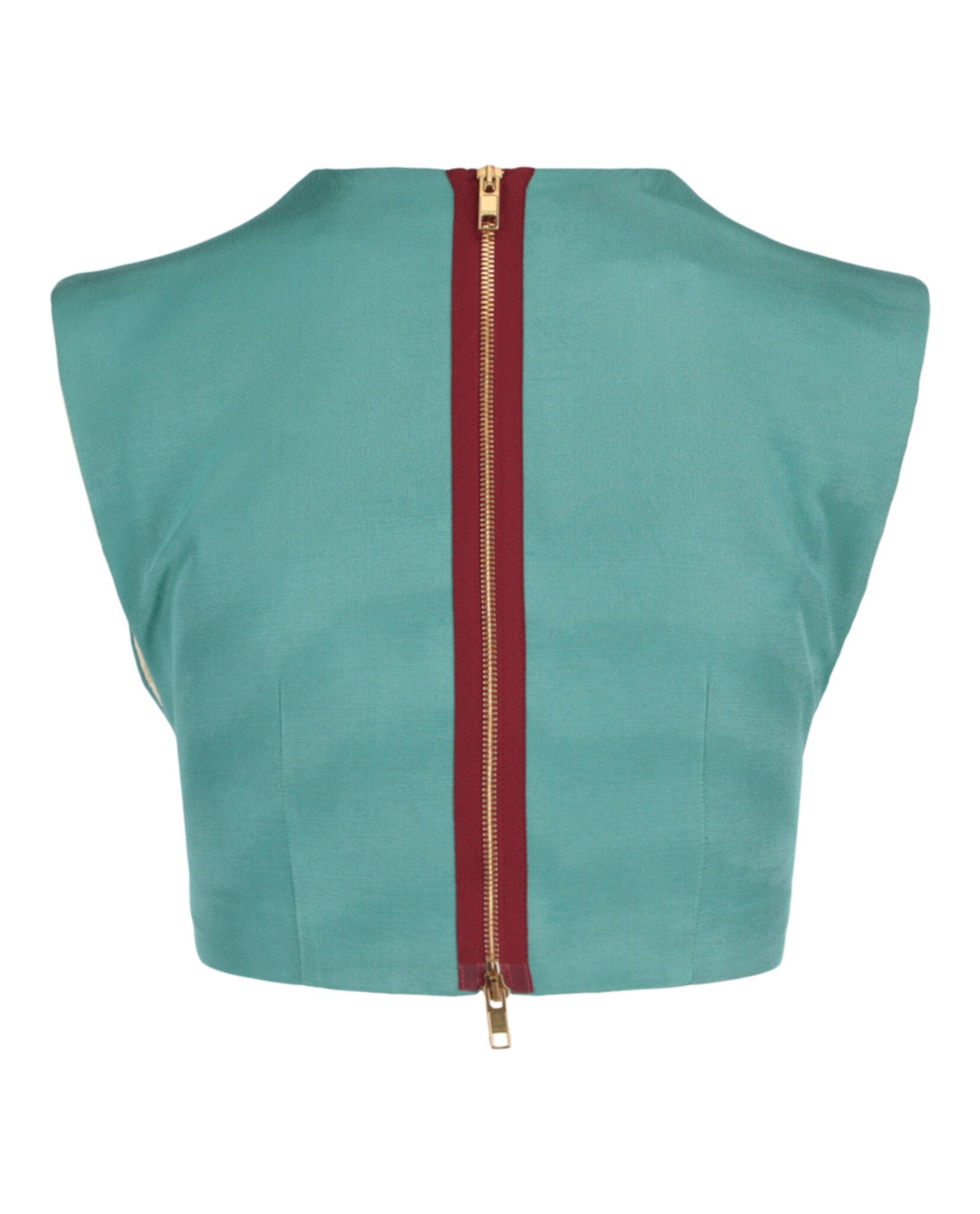 Gucci Womens Cropped Sleeveless Top
