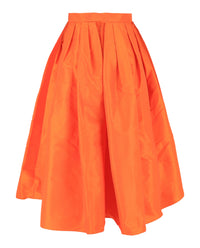 Alexander McQueen Womens Pleated Midi Skirt