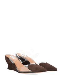 Alaïa Women “Le Cœur” Suede Mules