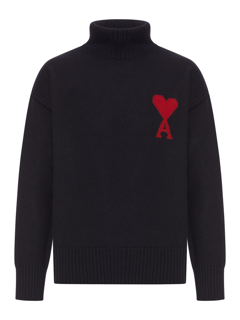 Ami Paris Men Ami De Coeur Wool High Neck Sweater