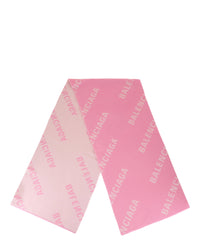 Balenciaga Balenciaga Womens Wool Logo Scarf