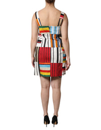 Dolce & Gabbana Multicolor Cotton Stripe Sleeveless Women's Dress