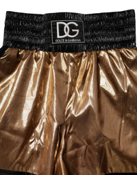 Dolce & Gabbana Metallic Gold High Waist Women Hotpants Women's Short