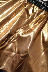 Dolce & Gabbana Metallic Gold High Waist Women Hotpants Women's Short