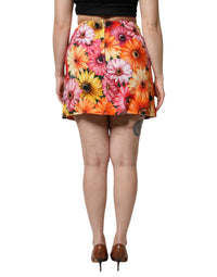 Dolce & Gabbana Multicolor Floral High Waist Mini Women's Skirt
