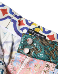 Dolce & Gabbana Multicolor Cotton Patchwork Hot Pants Women's Shorts