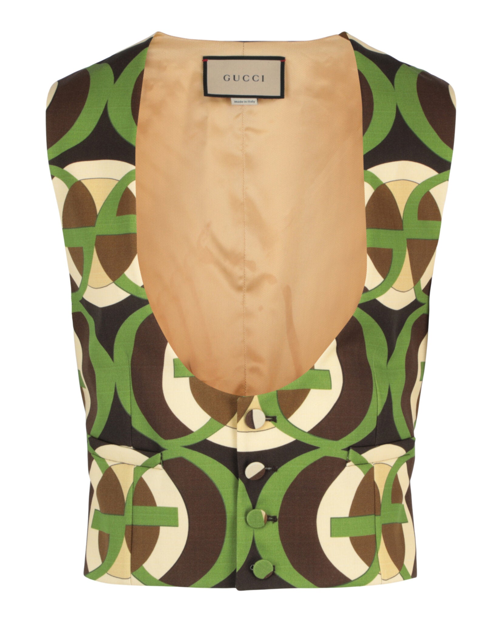 Gucci Mens G Pattern Vest Green