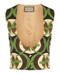 Gucci Mens G Pattern Vest Green