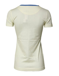 Dolce & Gabbana Light Yellow Cotton Short Sleeve Women's T-shirt
