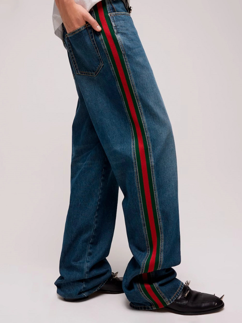 Gucci Men Denim Baggy Pants