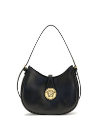 VERSACE Versace Women Small Emblème Hobo Lambskin Shoulder Bag