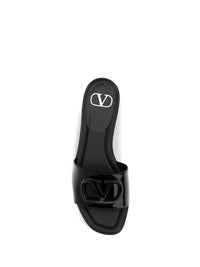 Valentino Garavani Women Vlogo Patent Leather Slide Sandals