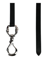 Alexander McQueen Womens Hook-Embellished Leather Belt