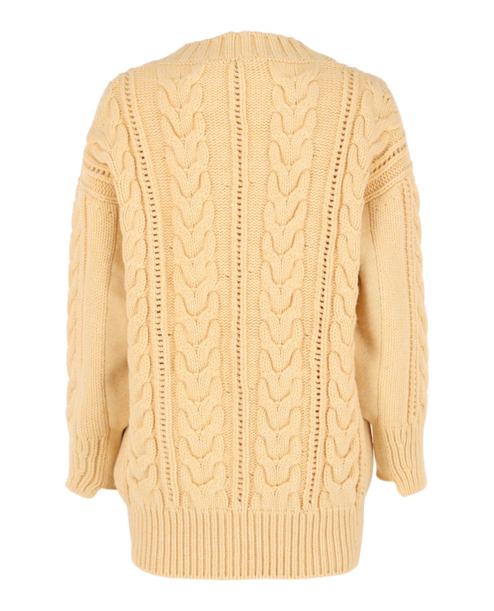 Alexander McQueen Womens Cable Knit Oversized Cardigan