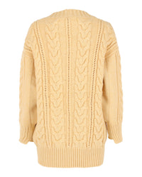 Alexander McQueen Womens Cable Knit Oversized Cardigan