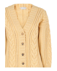 Alexander McQueen Womens Cable Knit Oversized Cardigan