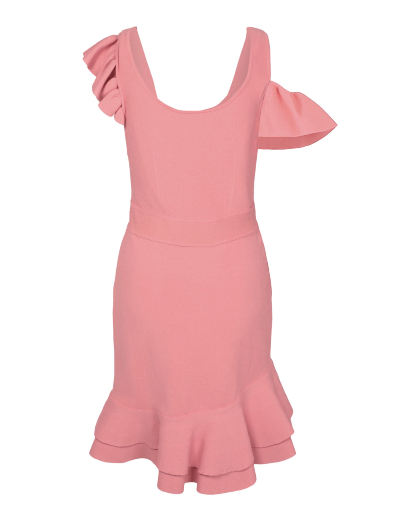 Alexander McQueen Womens Compact Knit Mini Ruffle Dress