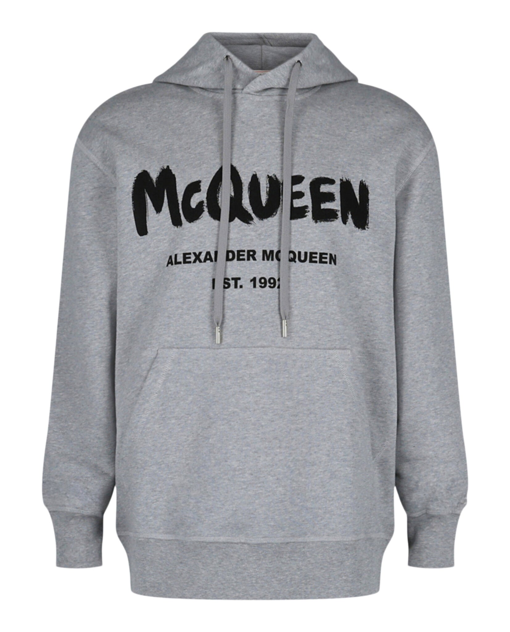 Alexander McQueen Mens Graffiti Logo Hooded Sweatshirt