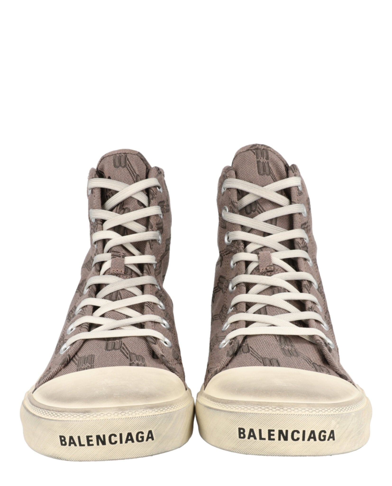 Balenciaga Mens Paris BB Monogram High-Top Sneakers