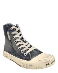 Balenciaga Womens Paris 90's Denim High-Top Sneakers