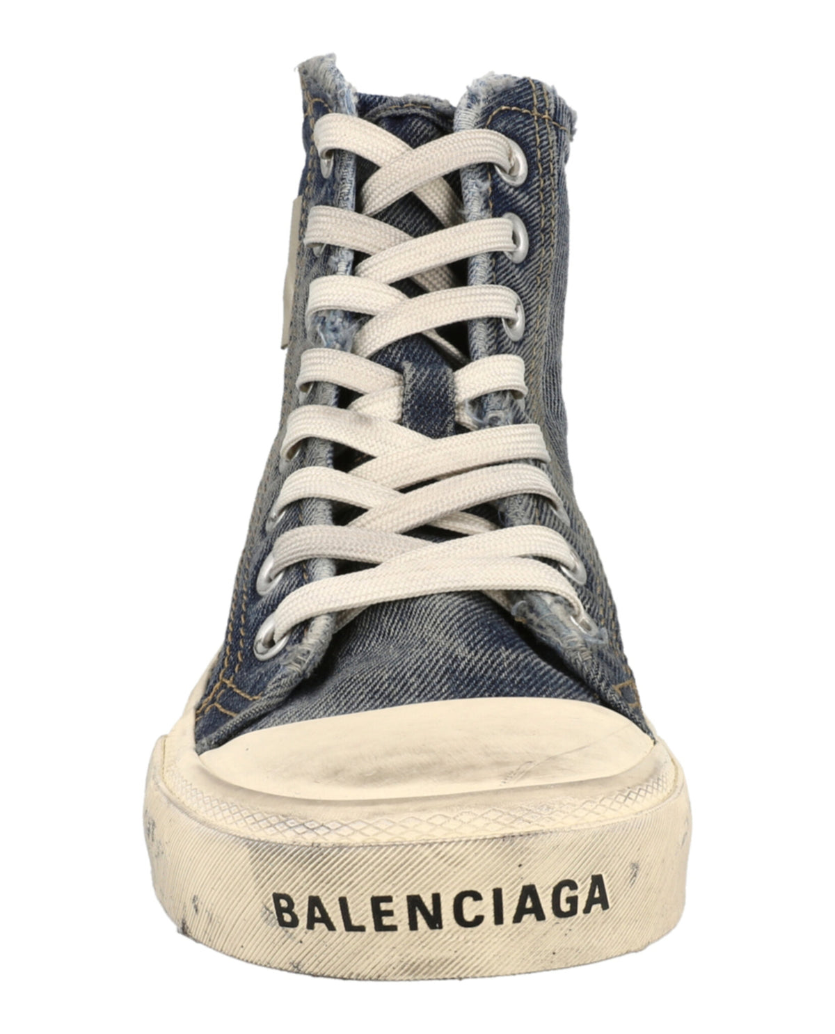 Balenciaga Womens Paris 90's Denim High-Top Sneakers