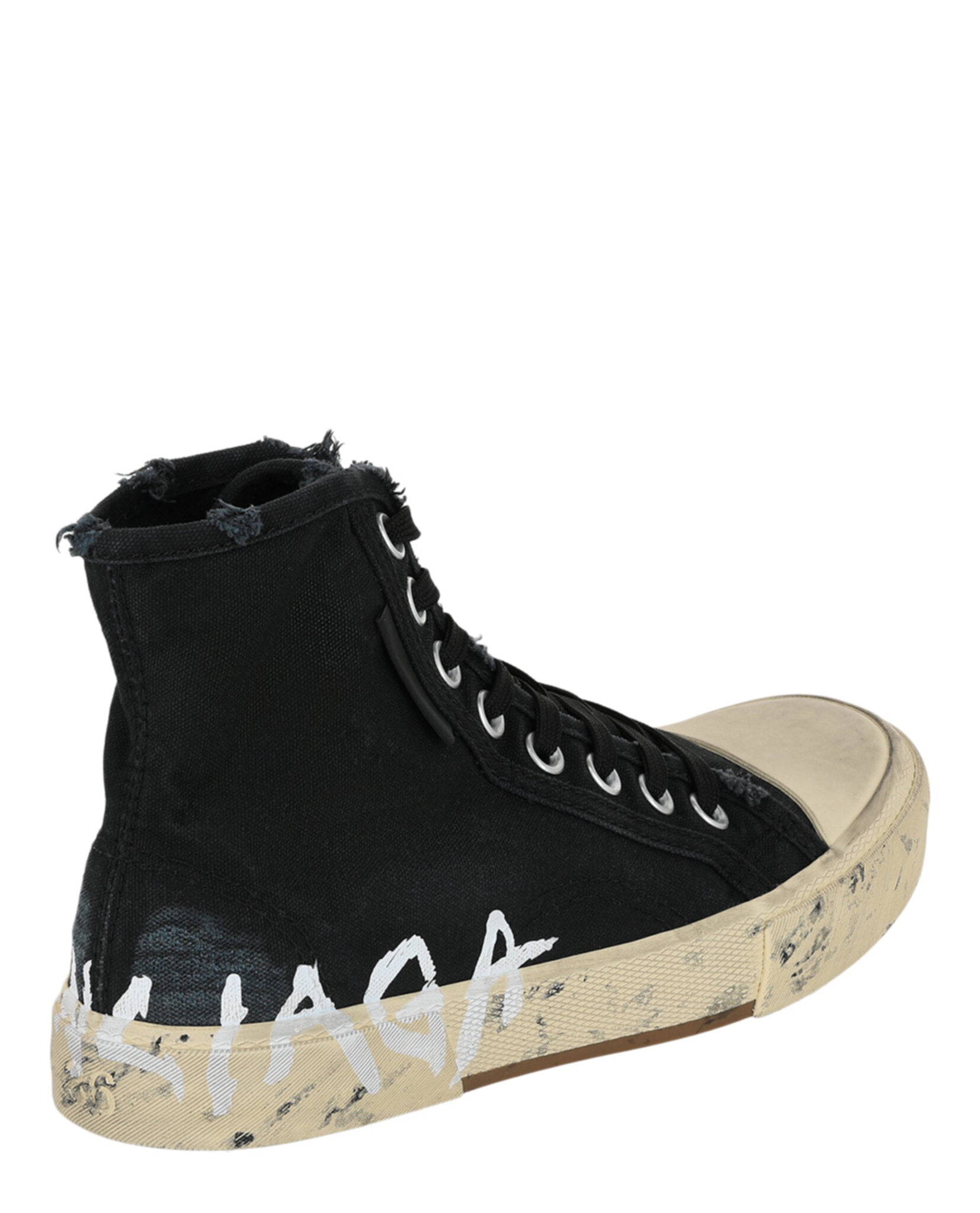 Balenciaga Womens Paris Graffiti High-Top Sneakers