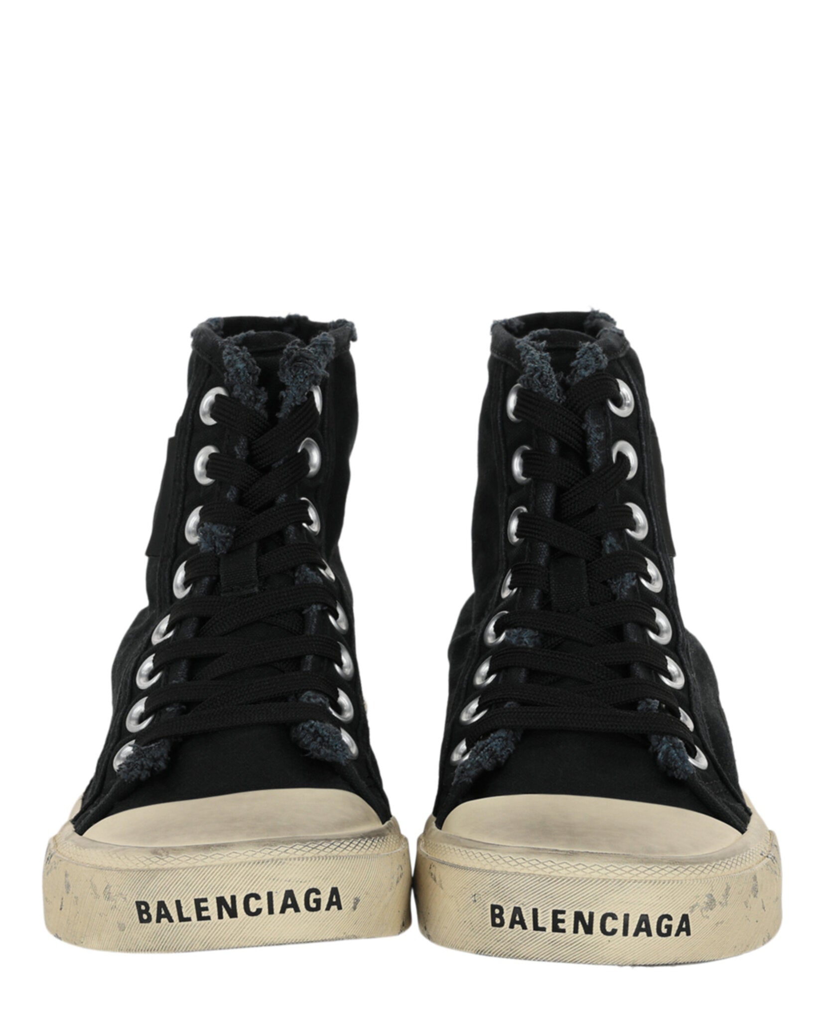 Balenciaga Womens Paris Graffiti High-Top Sneakers