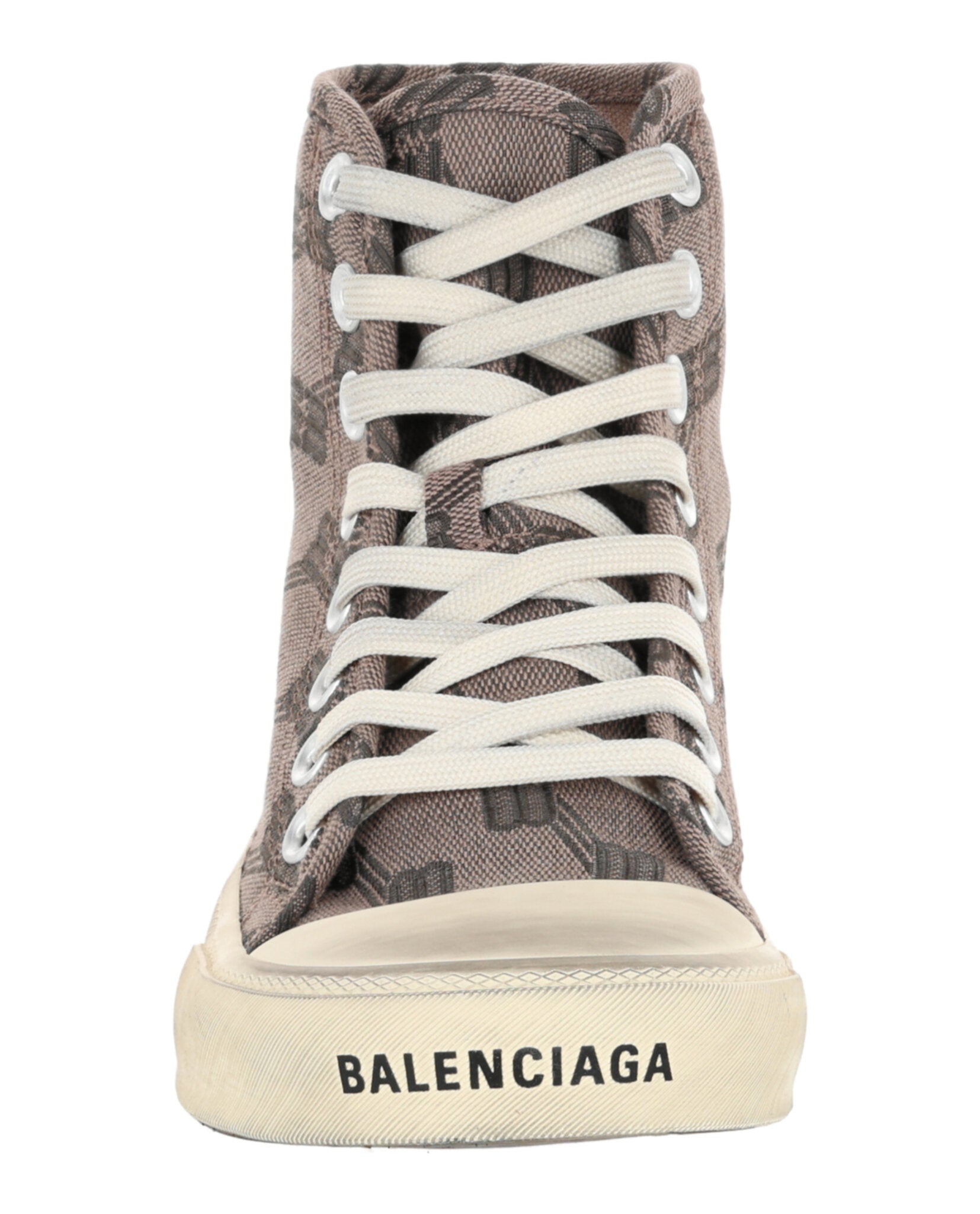 Balenciaga Womens Paris BB Monogram High-Top Sneakers
