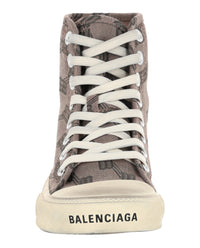 Balenciaga Womens Paris BB Monogram High-Top Sneakers