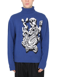 Etro Men Inlaid Jacquard Turtleneck Sweater