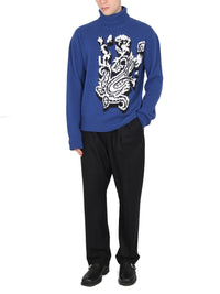 Etro Men Inlaid Jacquard Turtleneck Sweater