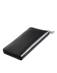 Dolce & Gabbana Dolce & Gabbana Black Blue Exotic Leather Embossed Continental Men's Wallet