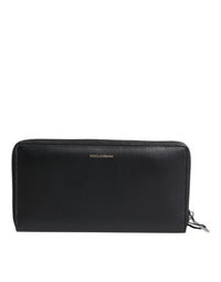 Dolce & Gabbana Dolce & Gabbana Black Blue Exotic Leather Embossed Continental Men's Wallet