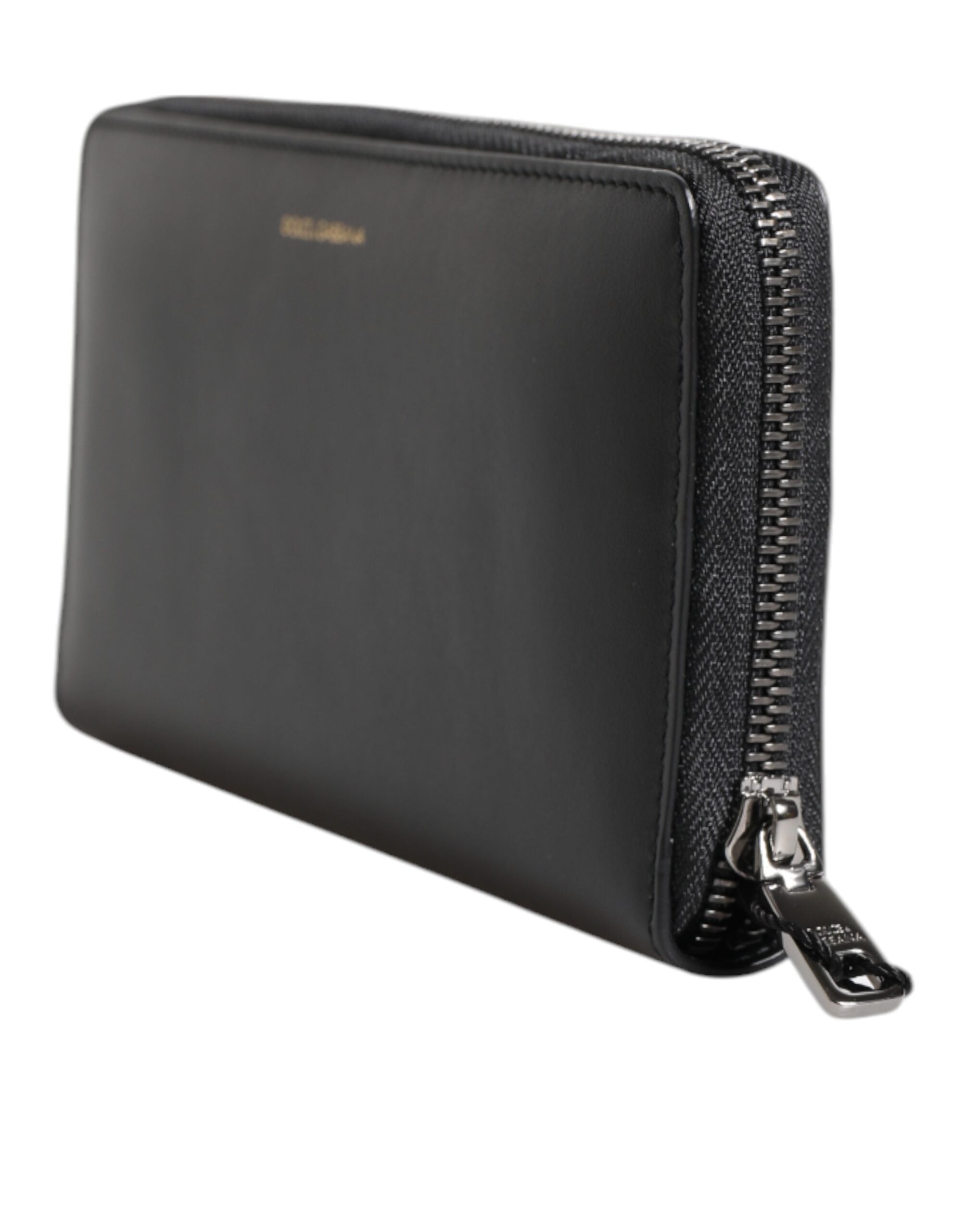 Dolce & Gabbana Dolce & Gabbana Black Blue Exotic Leather Embossed Continental Men's Wallet