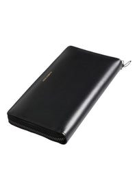 Dolce & Gabbana Dolce & Gabbana Black Blue Exotic Leather Embossed Continental Men's Wallet