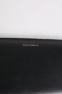 Dolce & Gabbana Dolce & Gabbana Black Blue Exotic Leather Embossed Continental Men's Wallet
